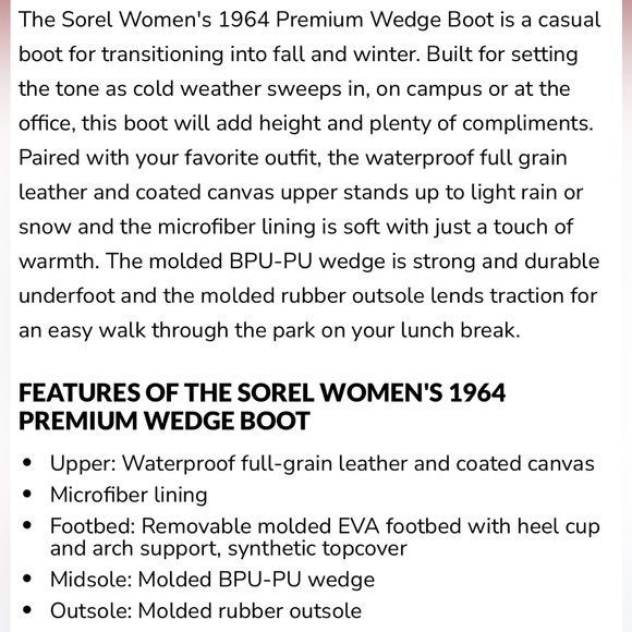 Sorel 1964 Premium PDX Wedge Nori Green & Black Leather Mid Boots Booties Size 7 - Picture 16 of 16